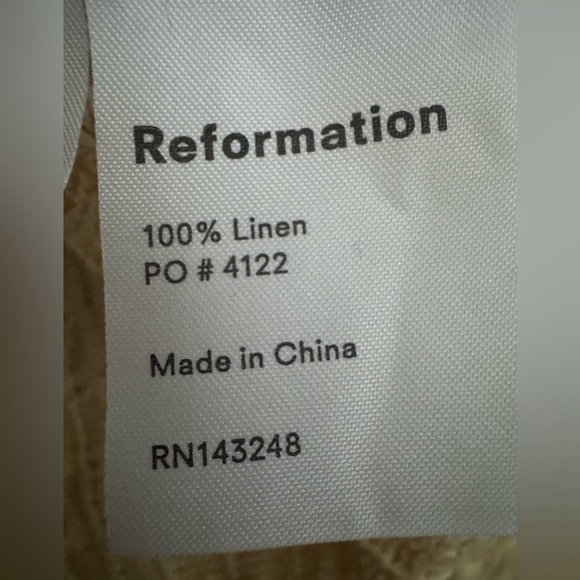 Reformation Cardigan Sweater Womens butter Yellow Annabell Cropped Knit Linen XS - Picture 8 of 11